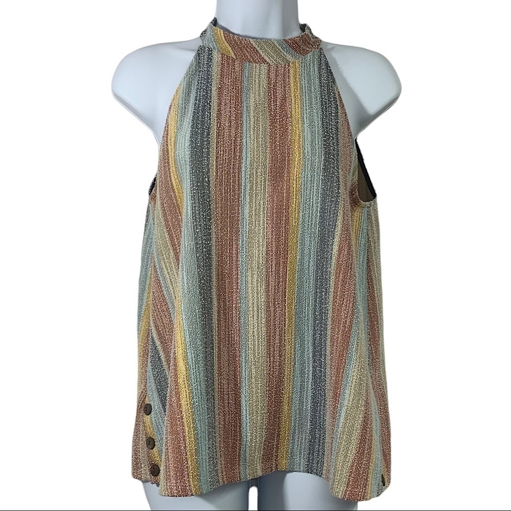 W5 Stripe Halter Tank S